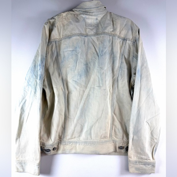 POLO RALPH LAUREN Stonewashed Destressed Denim Trucker Jacket Mens Size L - Picture 2 of 10